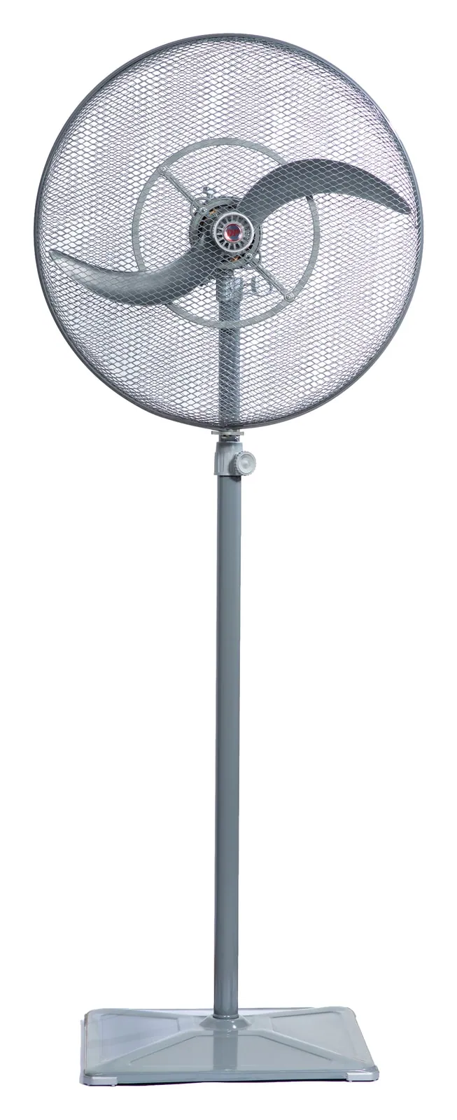 Ventilador de pie DIAZ PATRON P30 de 30 pulgadas, de frente, con base cuadrada y columna regulable.